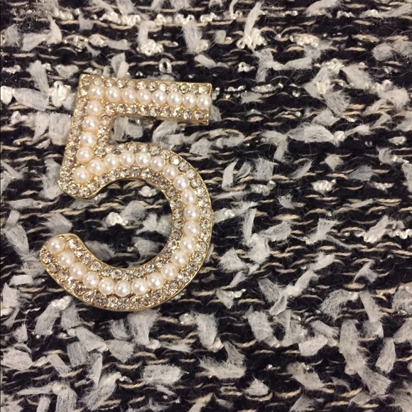 Christos Garkinos Tweed Faux Leather sweater L HSN - Picture 3 of 5